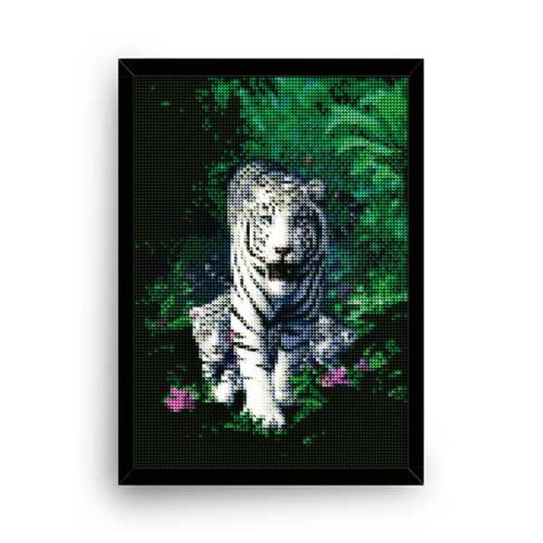 Diamantové-malování-sněžný-tygr-obraz-rám