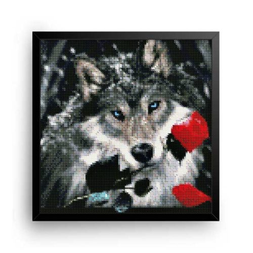 Diamantové-malování-vlk-obraz-rám