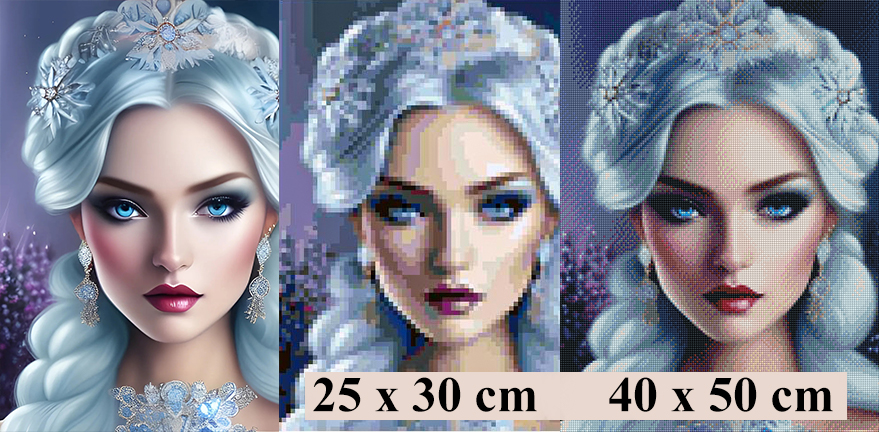 velikost obrazů diamantové malování + rozměr