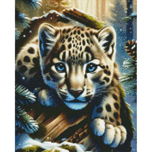 Diamantove-malovani-Sněžný-leopard-obraz