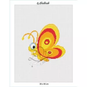 Motýl-žlutý-šablóna-30x40-diamantové-malování