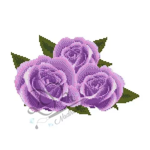 Ruže-fialové-šablona-diamantové-malování