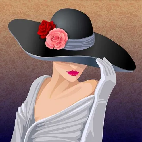 Diamantové-malování-malovaná-dáma-v-klobouku