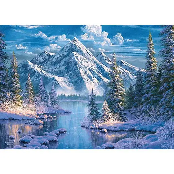 Diamantové-malování-zasněžené-hory-a-jezero