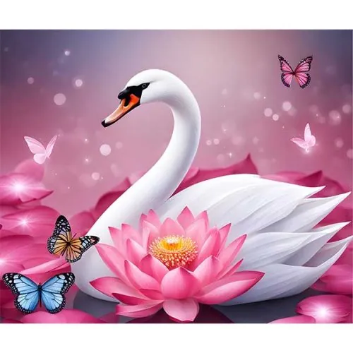 Diamantové-malování-labuť-a-lotosoý-květ