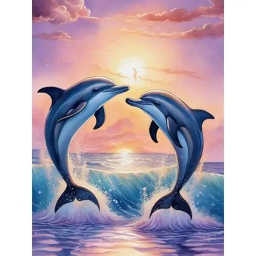 Diamantové-malování-Delfíni
