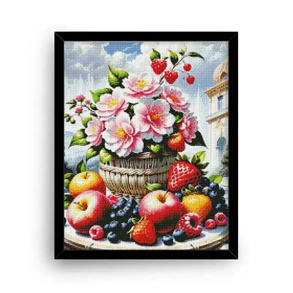 Diamantove-malování-Ovoce-a-květy-obraz-ram