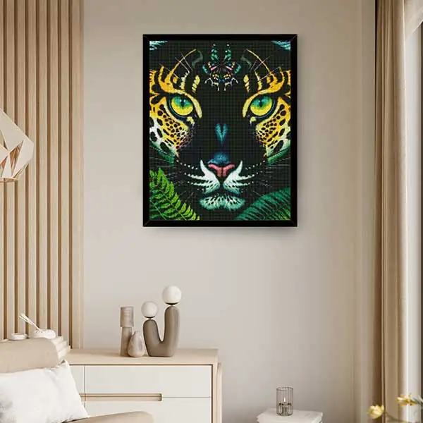 Diamantové-malování-Panter-art-rám-stena