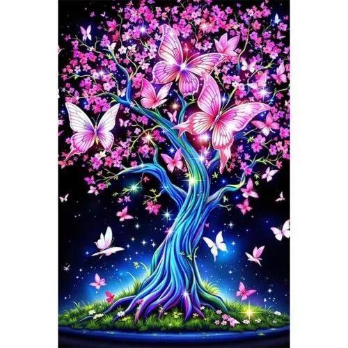 Diamantové-malování-Strom-života-s-motýly